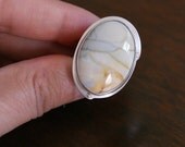 Pasture, a Willow Creek Jasper cocktail ring