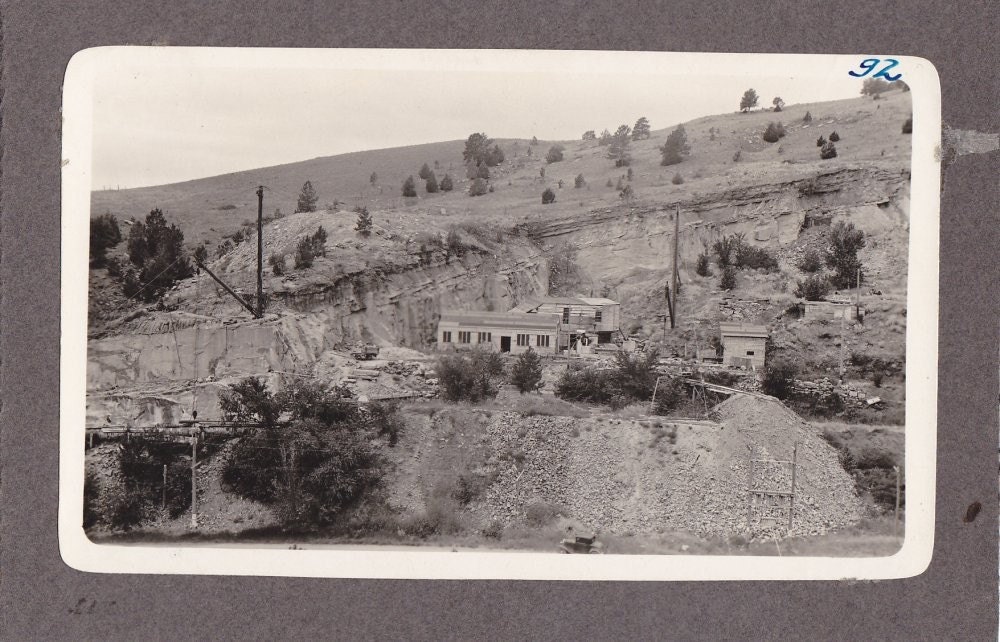 Vintage Black and White Photograph Peerless Mining Area vp011