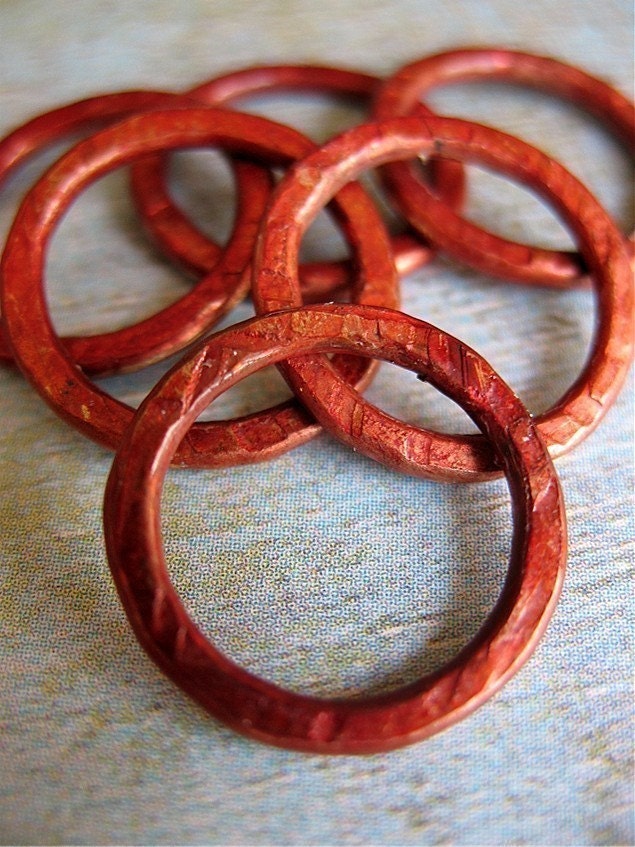 Russet Red - Patinated Brass Links