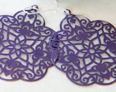 morocco. painted filigree and sterling silver earrings