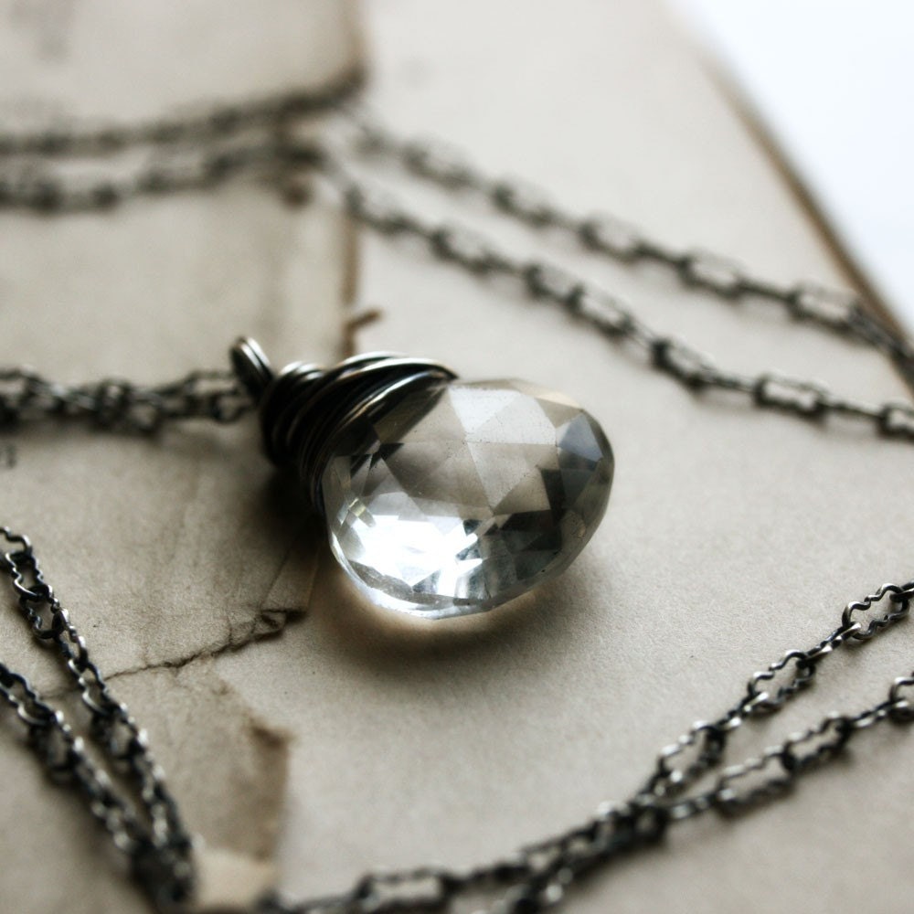 Handmade Necklace Crystal Quartz Sterling Silver, Clairvoyance