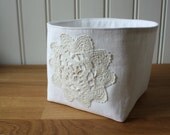 linen and lace -storage bin, small