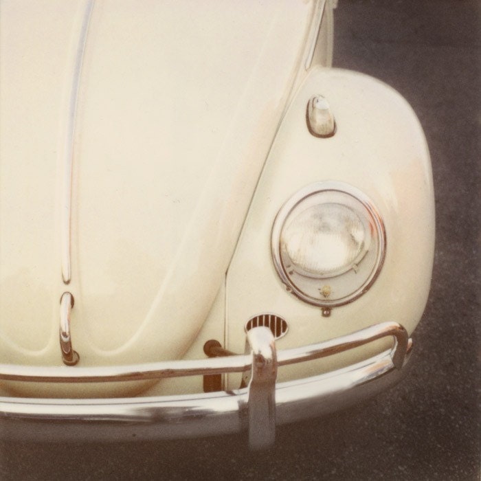 Bug - Vintage VW Beetle Polaroid Photograph in Neutral Tones