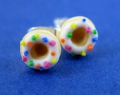 Rainbow Donut Stud Earrings (small)