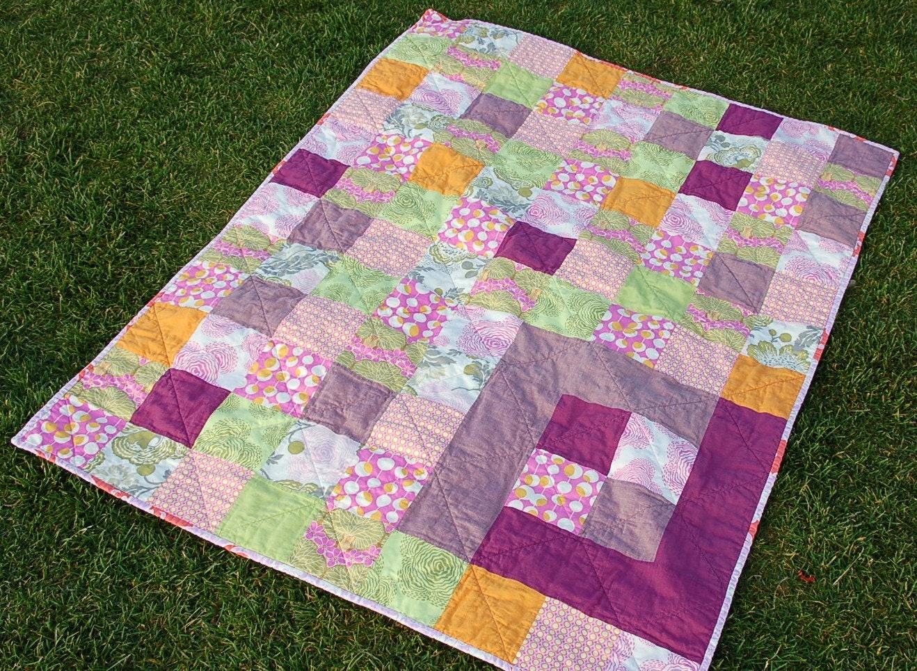 Boxed Charms Quilt - Amy Butler Baby/Toddler Quilt