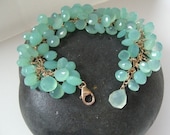 Gold and Chalcedony Briolette Bracelet