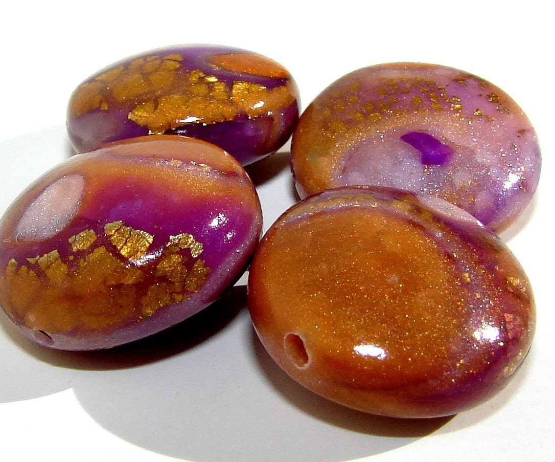 Handmade Polymer Clay Lentil Beads - Jewels