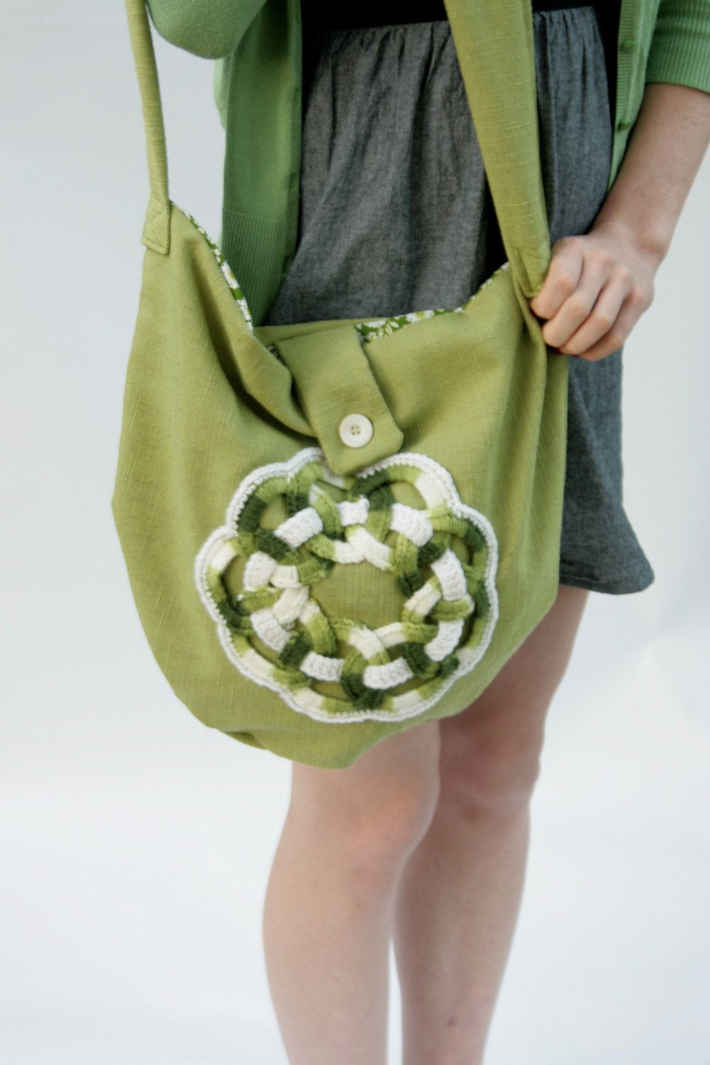 Eco Friendly Handmade Bag Slouchy Hobo Irish Charm