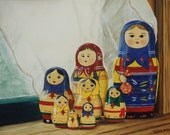 Eight Little Matryoshkas - Fine Art Print