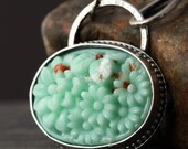 Sterling Silver Necklace with Turquoise Vintage Focal