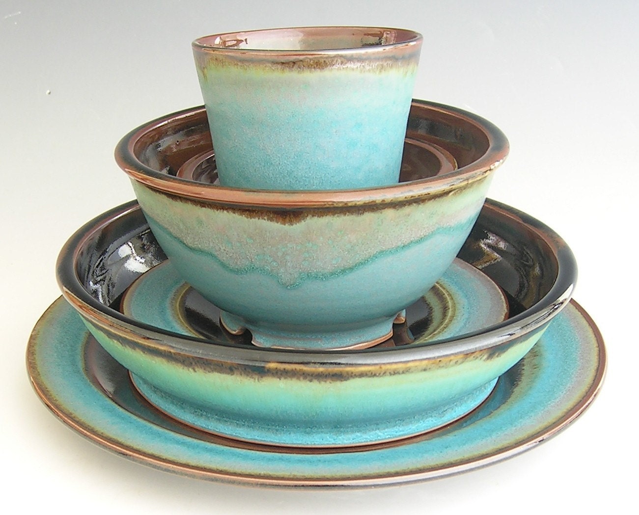 Made to Order... Dinner Sets in Brown and Blue