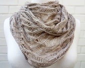 Linen Knitted Lace Spring Scarf