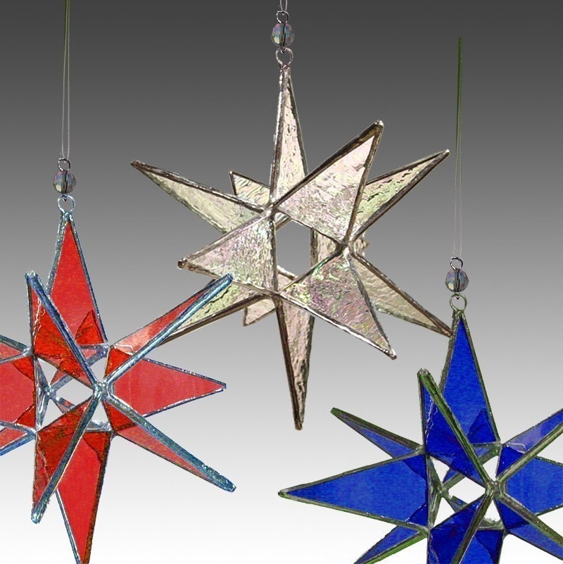 3 Miniature Moravian Stars, your colors, one LOW price