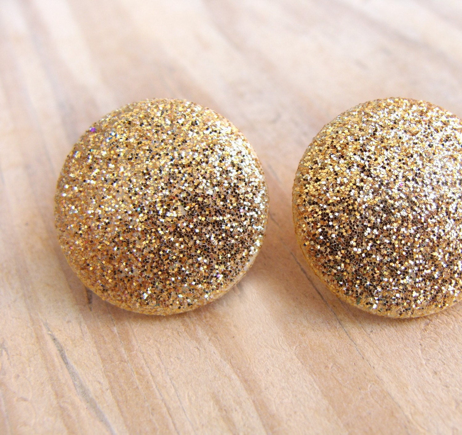 Goldie Gold Glitter Earrings