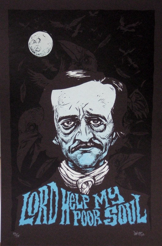 Edgar Allan Poe Last Words no. 4 limited edition screenprint