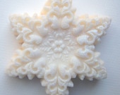 Elaborate Holiday Snowflake Soap ...  Peppermint - Cinnamon - Vanilla twist scent