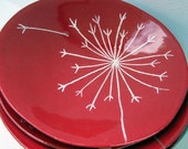 Graduation Gift Wish Flower Plate in Red