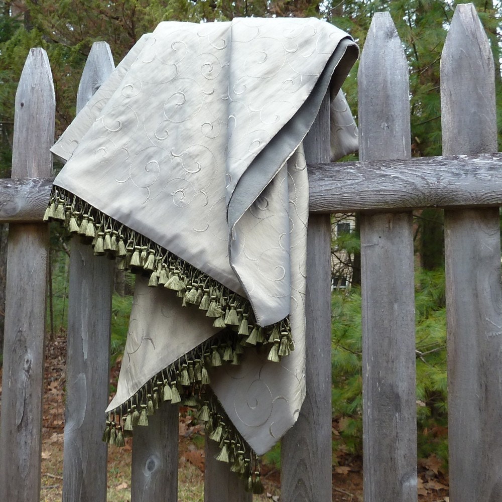 Hannah's Favorite Blanket - "Sage Swirl" - salvaged fabric, handmade