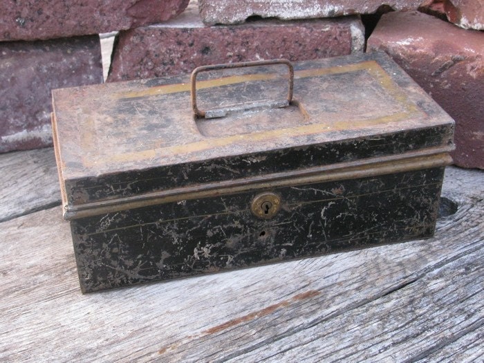 Vintage Metal Document Box