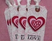Set of 5 Gift Tags SENDING YOU LOVE
