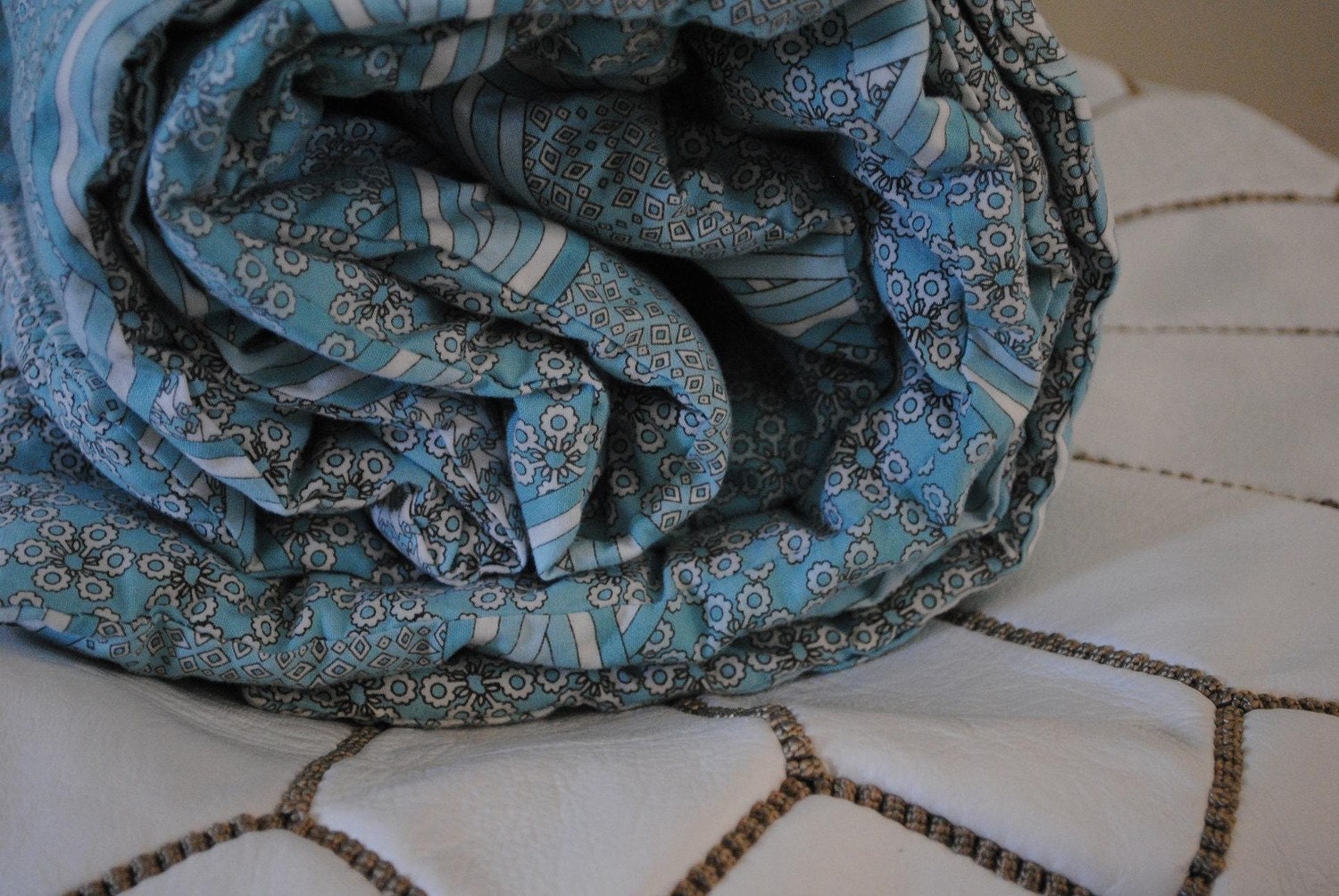 turquoise baby quilt