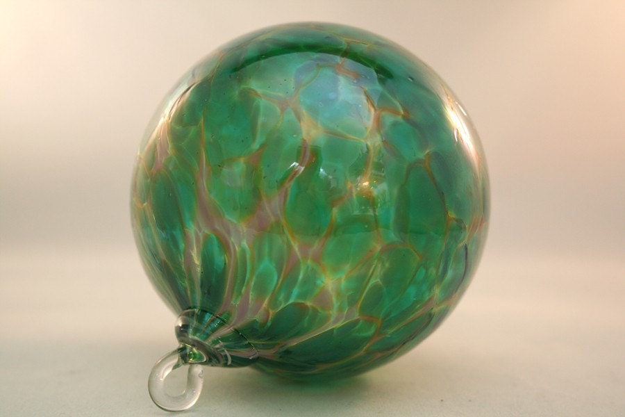 Ornament Suncatcher Hand Blown Art Glass in Grenouille by Totally Blown Glassworks