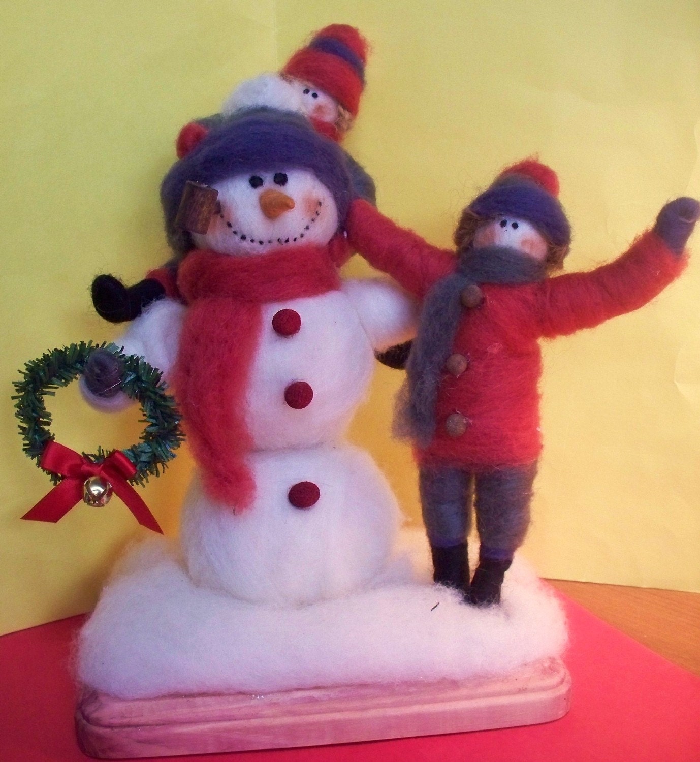 Let's Build A Snowman Wool Figurine