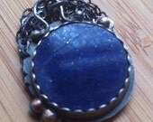 Lapis Lazuli Necklace with Sterling Silver and Recycled 14k Gold
