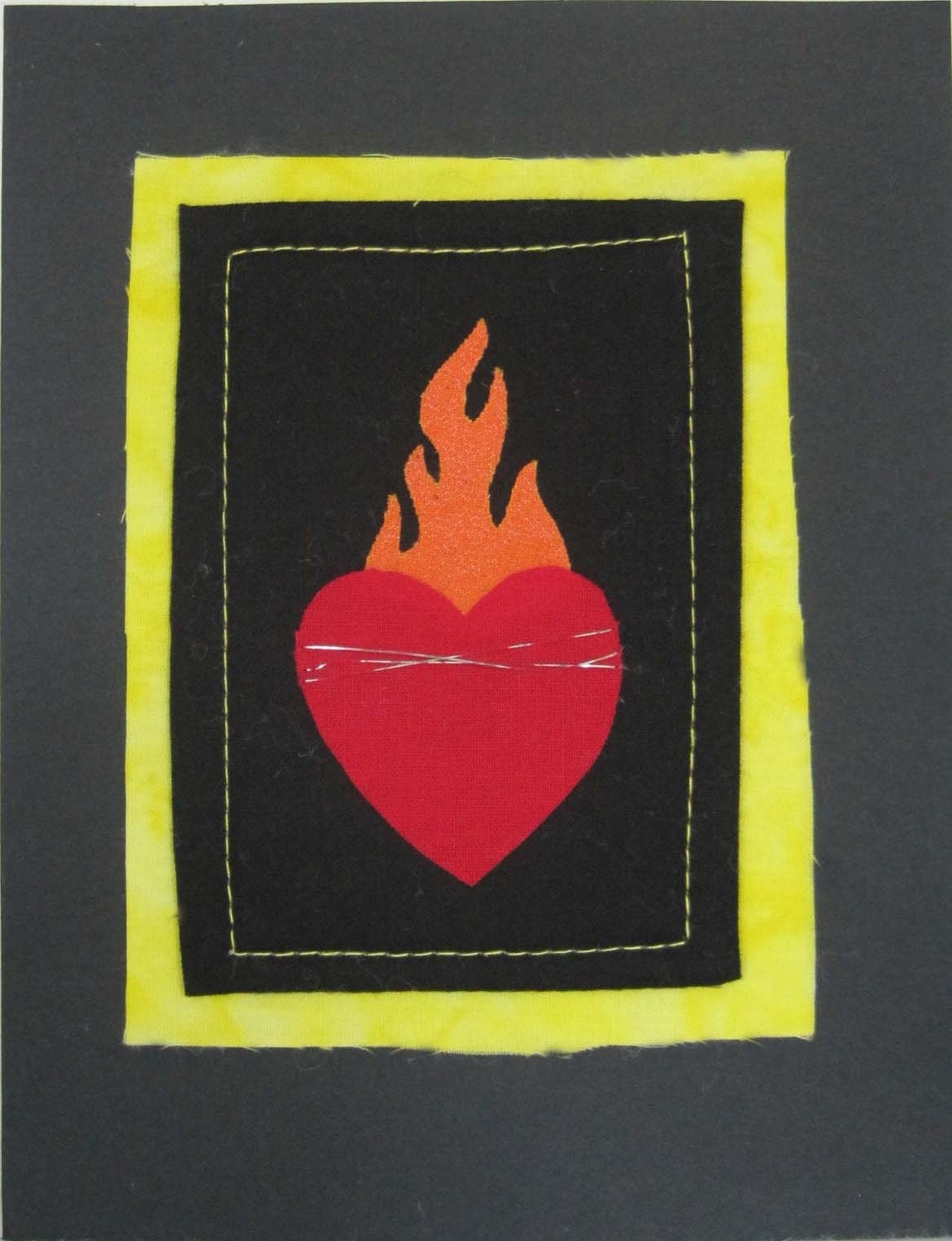 Valentine's Day - Flaming Heart Card