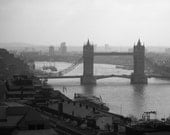4 x 6 Black and White Tower Bridge London England Photograph