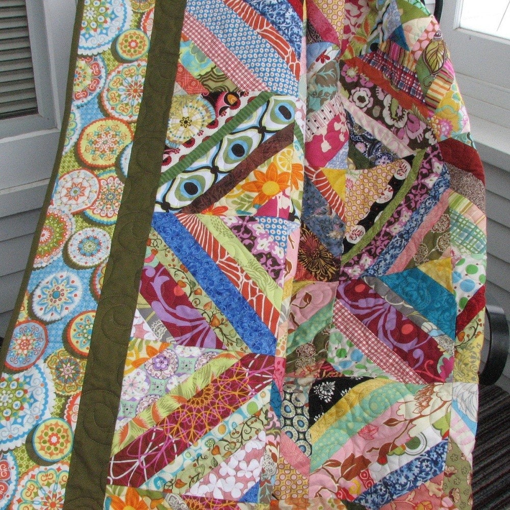 Scrappy String Lap Quilt