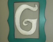 Wood letter and frame package
