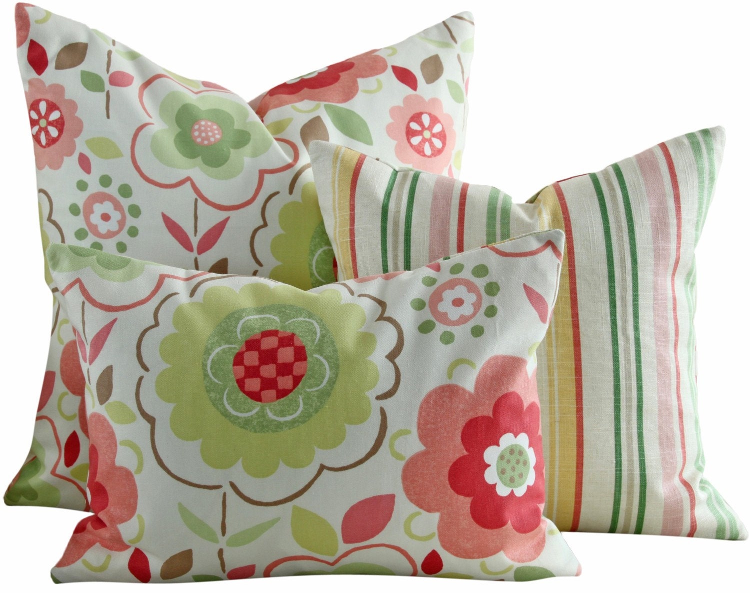 18x18 . Waverly and Waites . Designer Pillow Covers . Pocket Full of Flowers