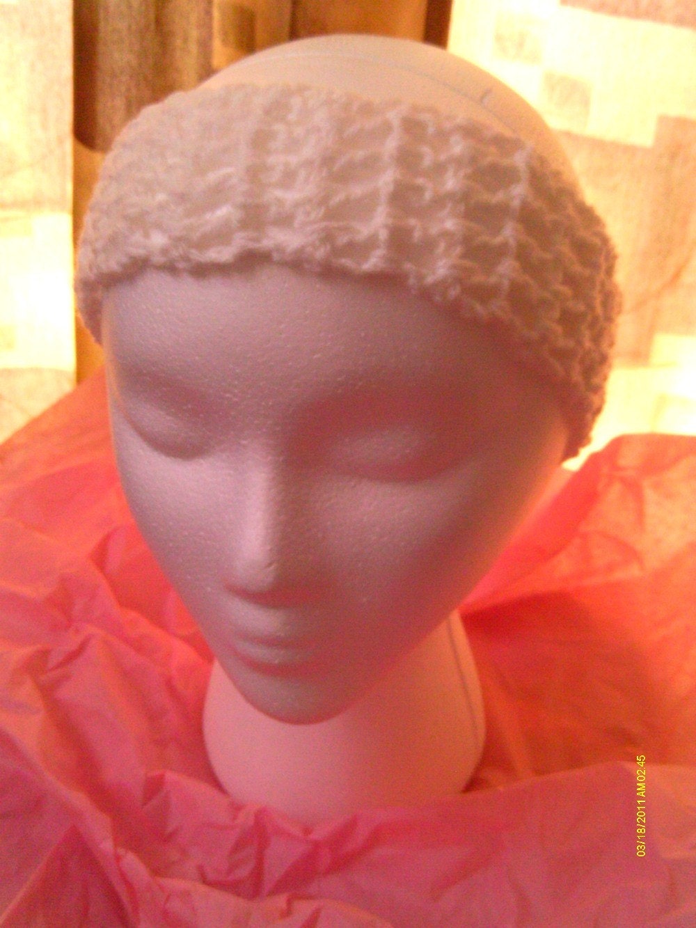 Buy ONE Get ONE Free SALE - Wide Hand Crochet Dreadband / Headband - White