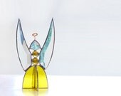 Angel Yellow Beveled Stained Glass Stand-Up 3D
