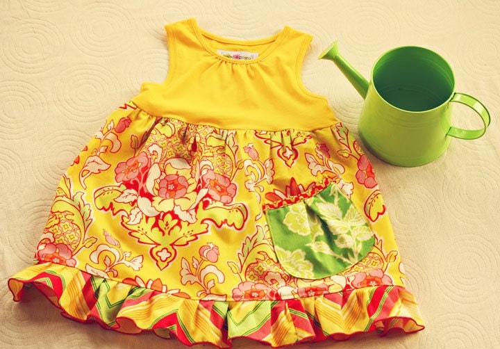 Lil Miss Sunshine Tank Dress for Babies, Toddlers and Girls by babe-a-gogo Size 18 months mos., 2t, 3T,4T, 5T