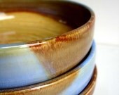 One Honey Yellow / Blue Porcelain Bowl