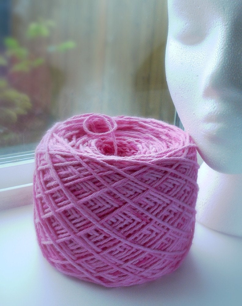 Strawberry Swirl Pink Color Hand Dyed Cotton Yarn