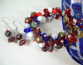 Firecrackers - Sterling & Picasso Bead Bracelet
