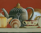 Original Painting Collection of Teapots