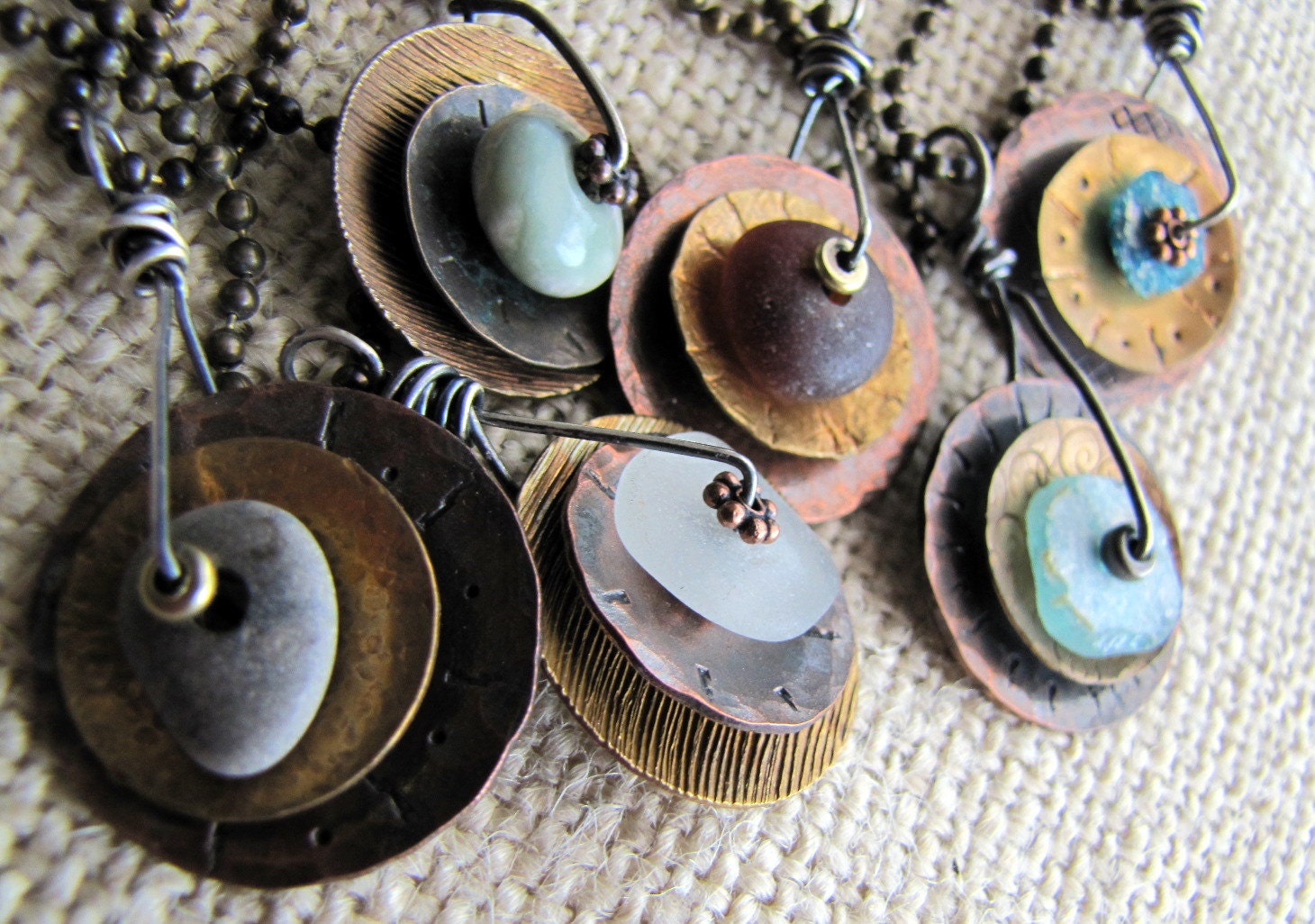 One of a Kind Spinner Necklaces Wholesale 6 Necklaces