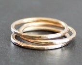 Stacking Ring Handmade Gold Filled Hammered Band (1 Ring)