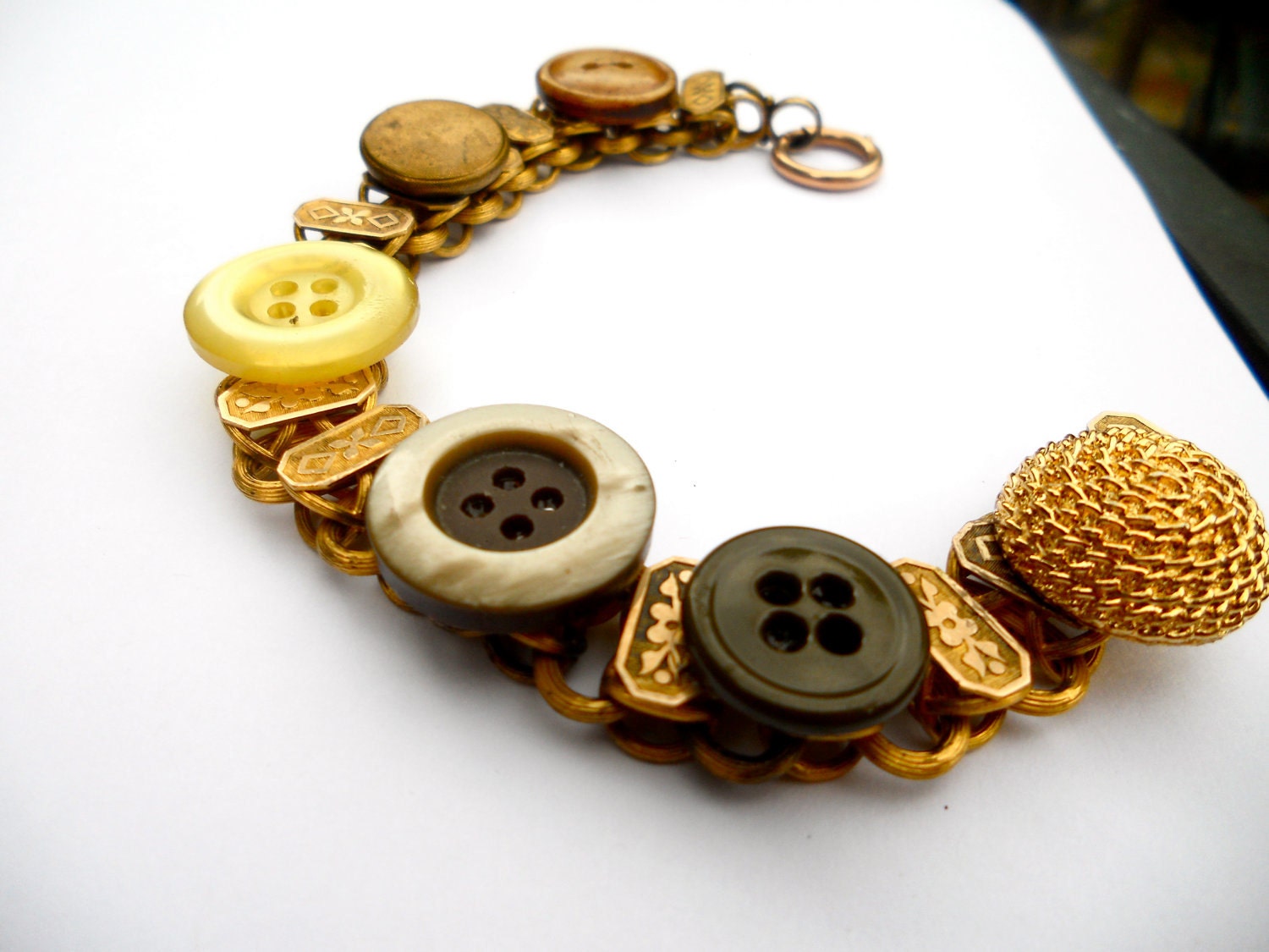 Golden Button Bracelet