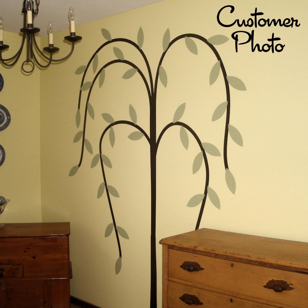Primitive Willow Tree Wall Decal Country Home Decor