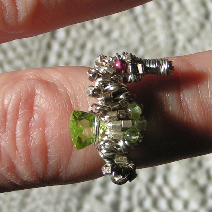 Mini Seahorse Wire Wrapped Ring