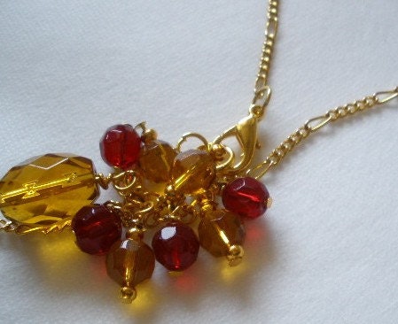 Crimson and Gold Spirit Necklace