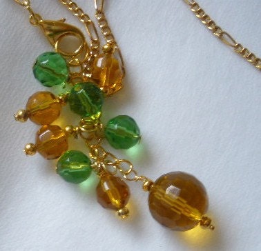 Green and Gold School Spirit Necklace