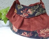 OLD ROSE GORGEOUS  CHENILE AND TAPESTRY  BAG.....