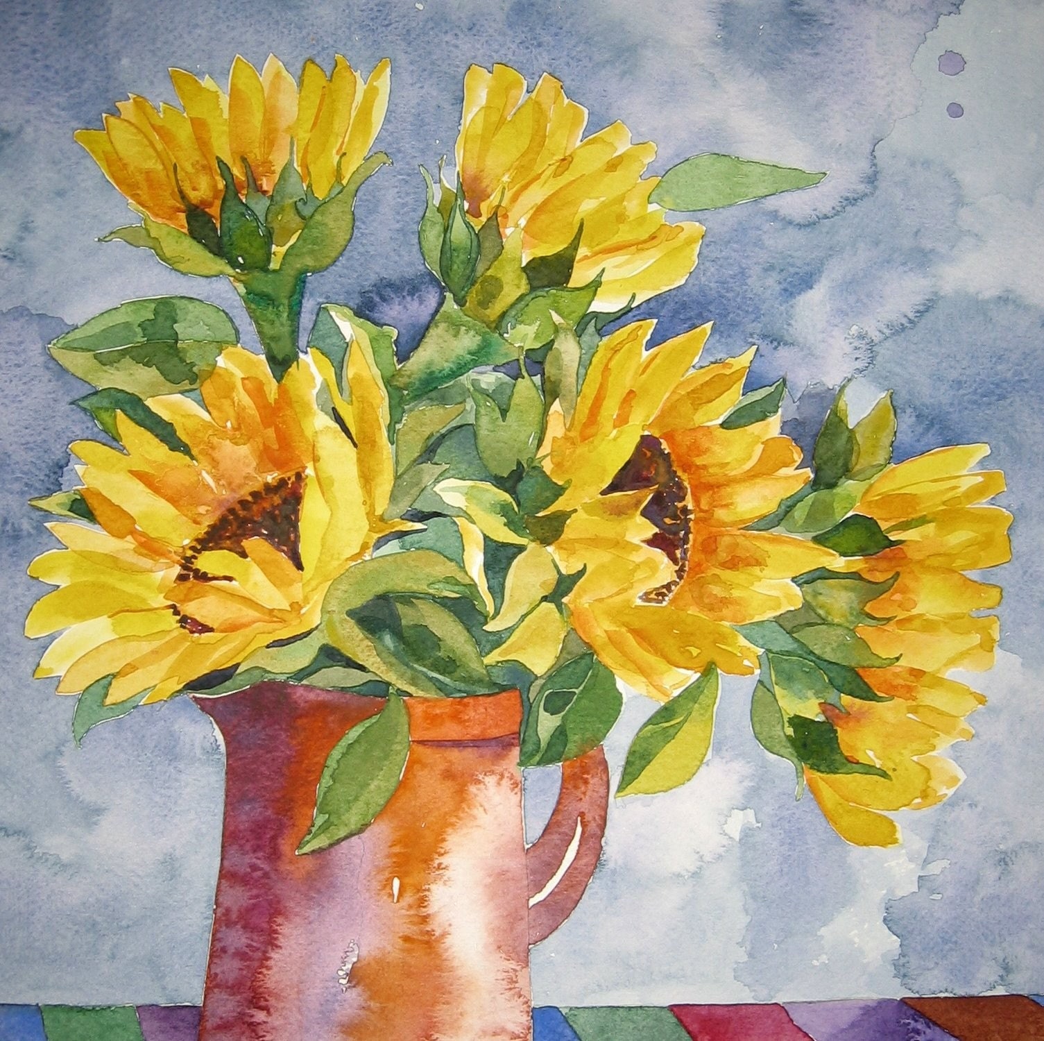 Sunflowers - Original Watercolour painting