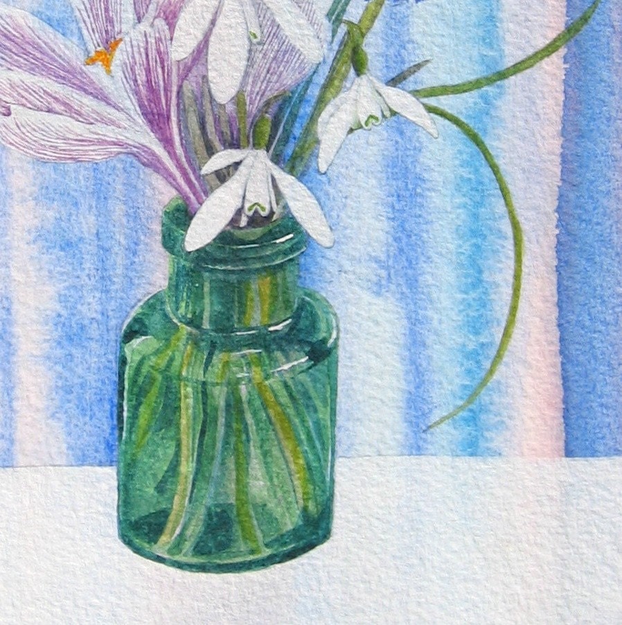 Little Green Bottle - Original Watercolour painting